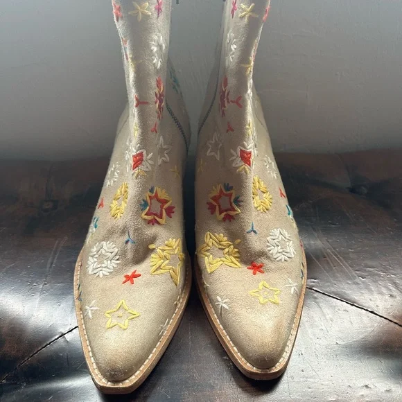 FREE PEOPLE•BOWERS EMBROIDERED WESTERN BOOTS - Sz 39.5 - Picture 3 of 16